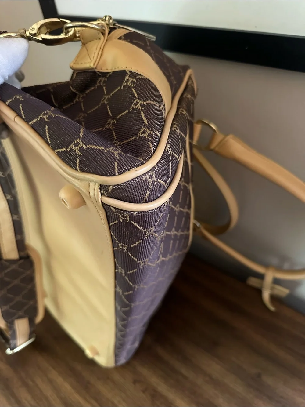 Pierre Cardin Signature Travel Duffle Bag Vintage
